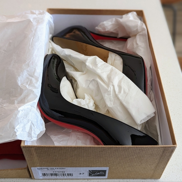 Christian Louboutin Shoes - Christian Louboutin Patent Breche 100 Pumps